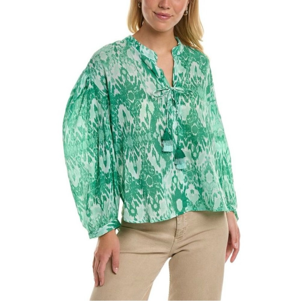 Tuckernuck Ro’s Garden Vita Printed Cotton Tunic Top Size Extra Small
